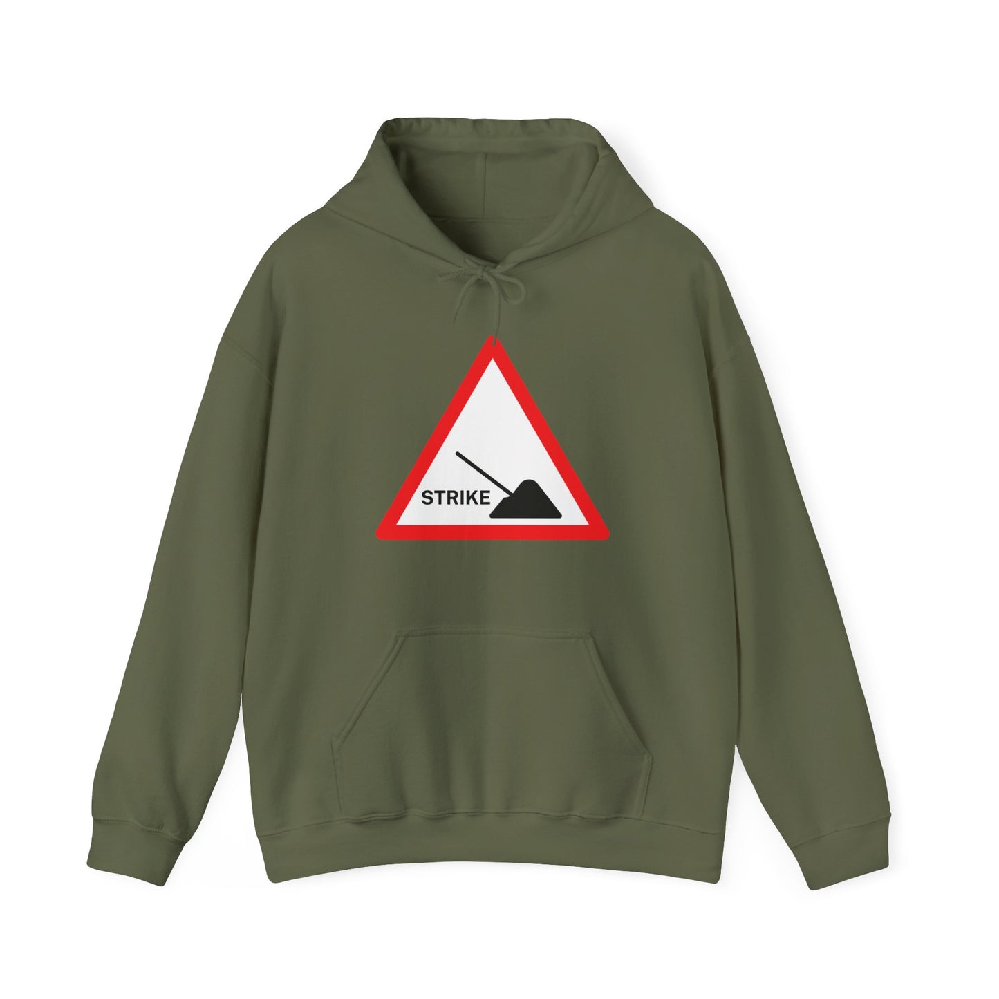 Labour Union Strike Abandoned Roadworks Sign Trade Union Socialist Unisex Heavy Blend Hooded Sweatshirt