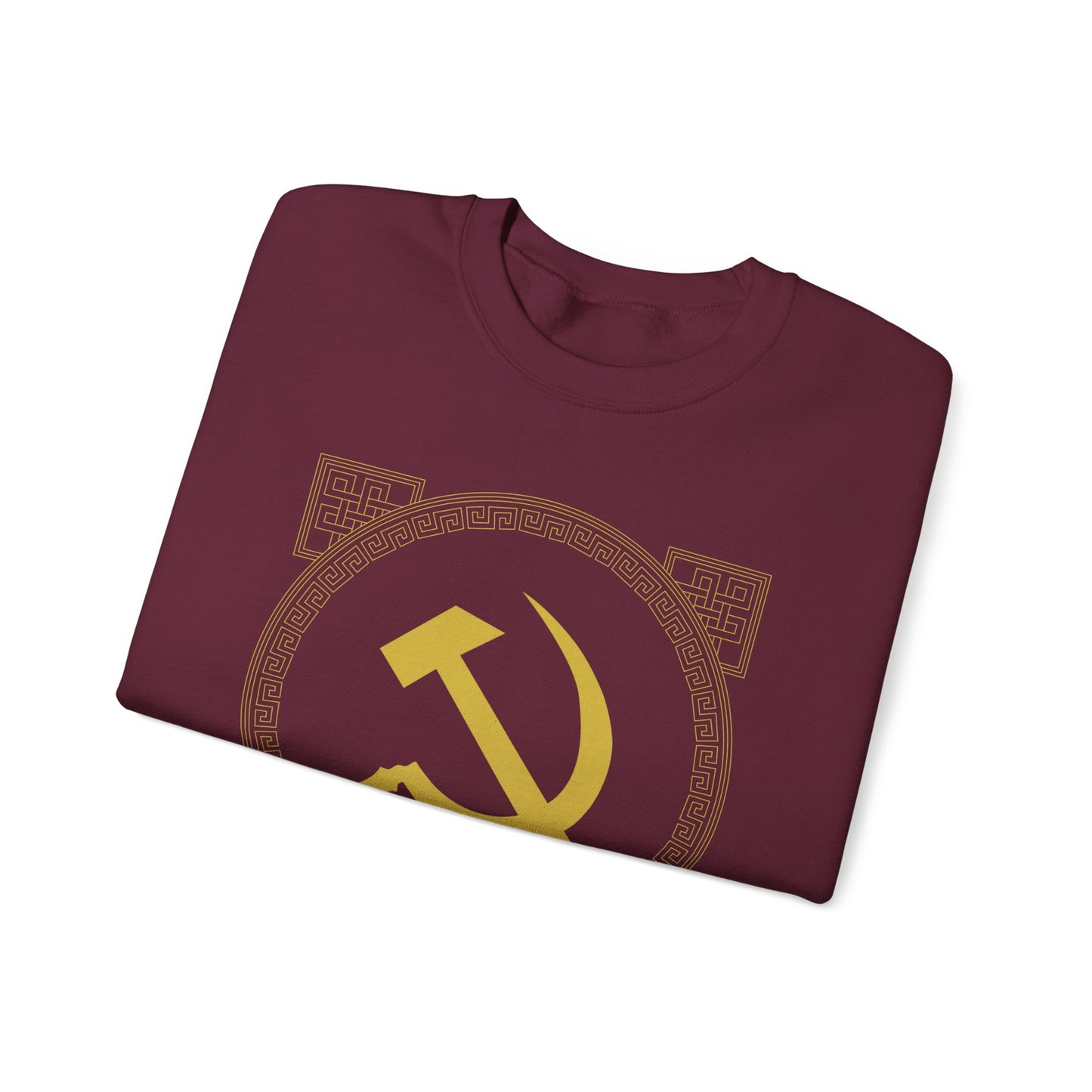 Communist Hammer and Sickle with Chinese East Asian Style Boarder Leftist Socialist Unisex Heavy Blend™ Crewneck Sweatshirt