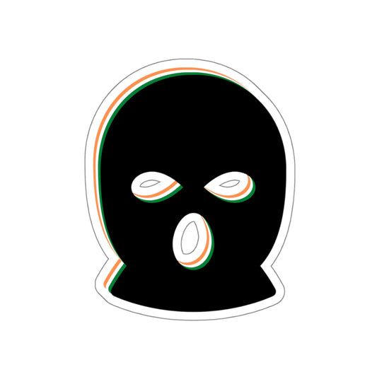 IRA Up The RA Balaclava Freedom Fighter Provo United Ireland Tricolour and Black Kiss-Cut Sticker