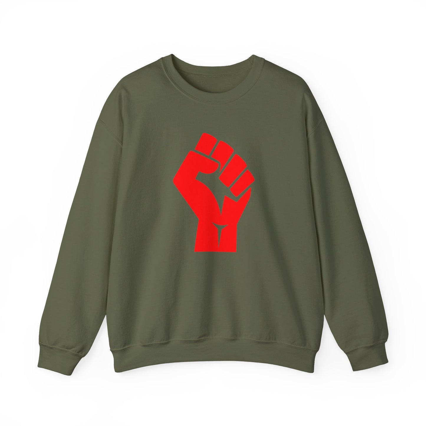 Leftist Solidarity Red Fist Socialist Communist Unisex Heavy Blend™ Crewneck Sweatshirt