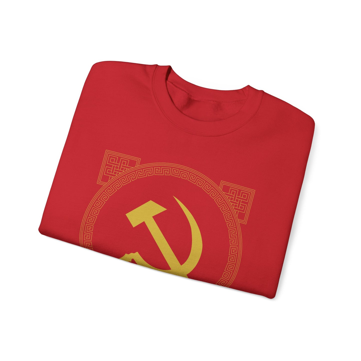 Communist Hammer and Sickle with Chinese East Asian Style Boarder Leftist Socialist Unisex Heavy Blend™ Crewneck Sweatshirt