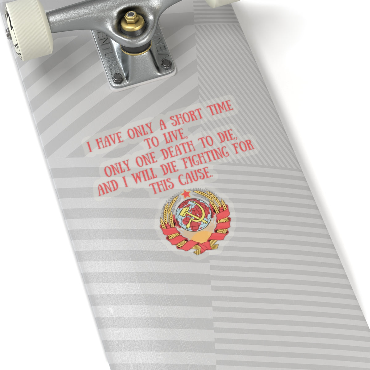 Socialist Hammer and Sickle Globe with John Brown Quote I Only Have a Short Time Communist Solidarity Kiss-Cut Sticker