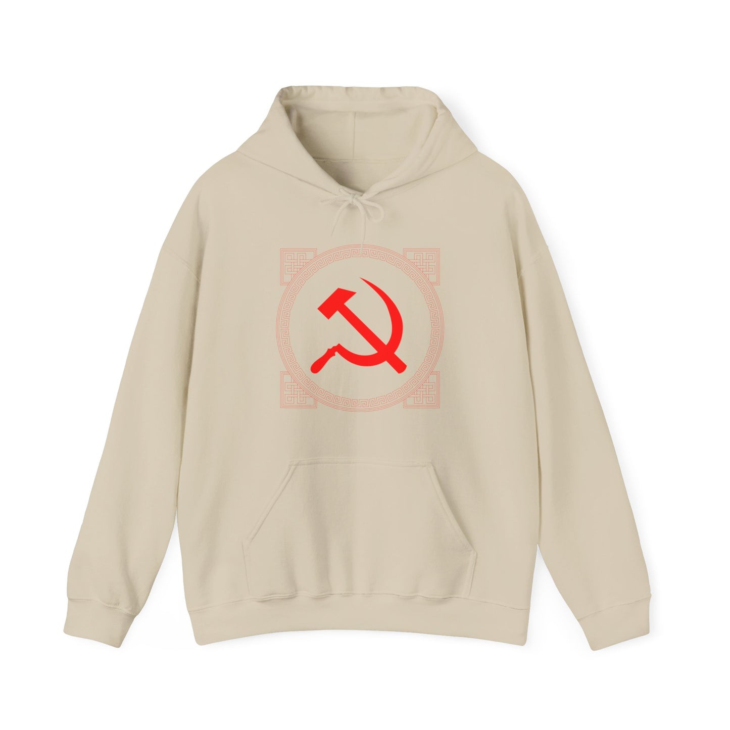 Communist Hammer and Sickle with Chinese East Asian Style Boarder Leftist Socialist Unisex Heavy Blend™ Hooded Sweatshirt