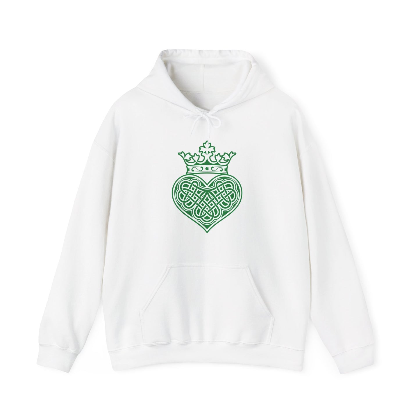 Celtic Irish Crowned Heart Claddagh Style Ireland Unisex Heavy Blend Hooded Sweatshirt