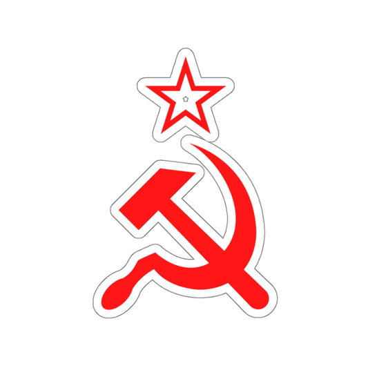 Socialist Red Hammer and Sickle Communist Leftist Bubble-Free Sticker