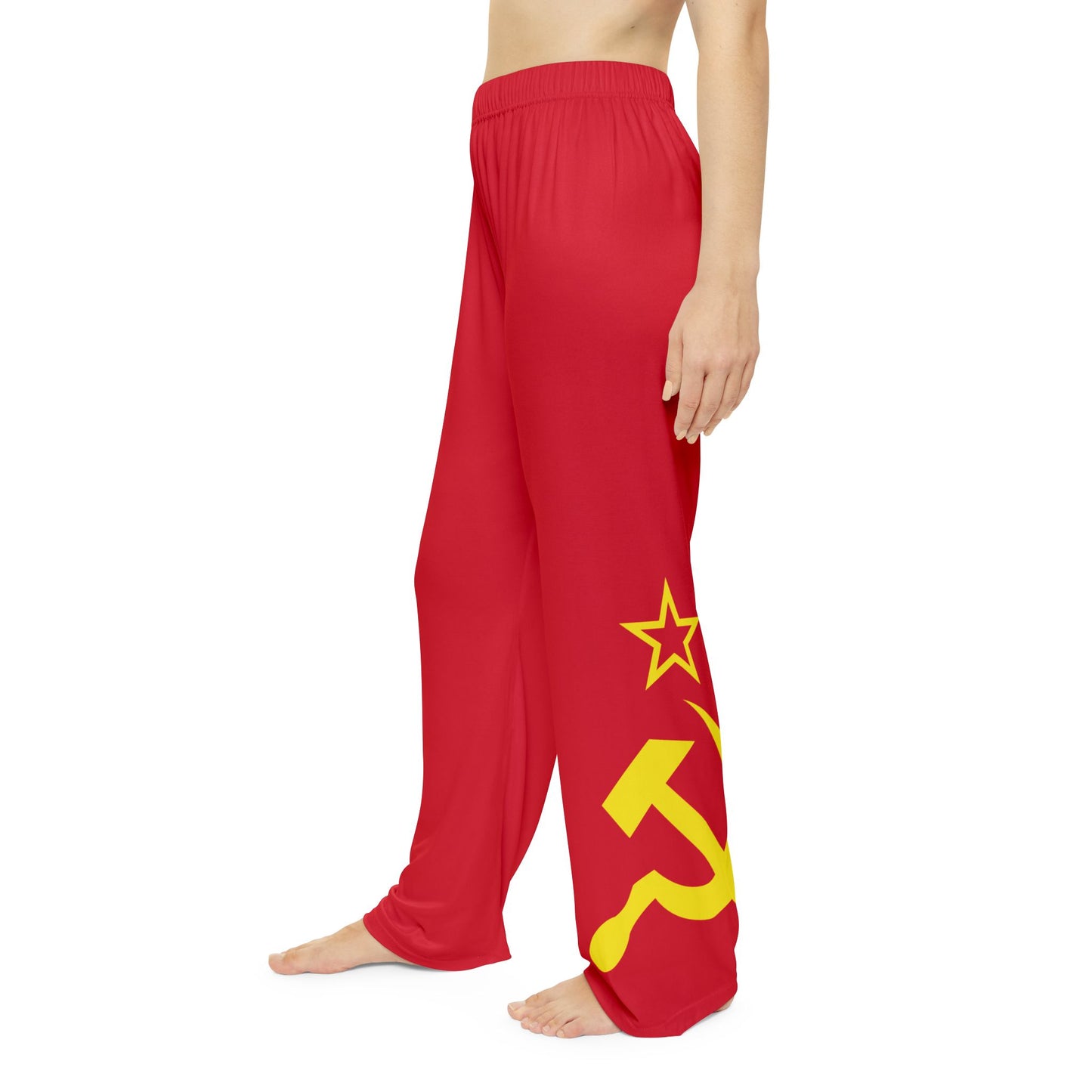 Socialist Soviet Hammer & Sickle Women's Pajama Pants Communist Relaxed Lounge Sleepwear