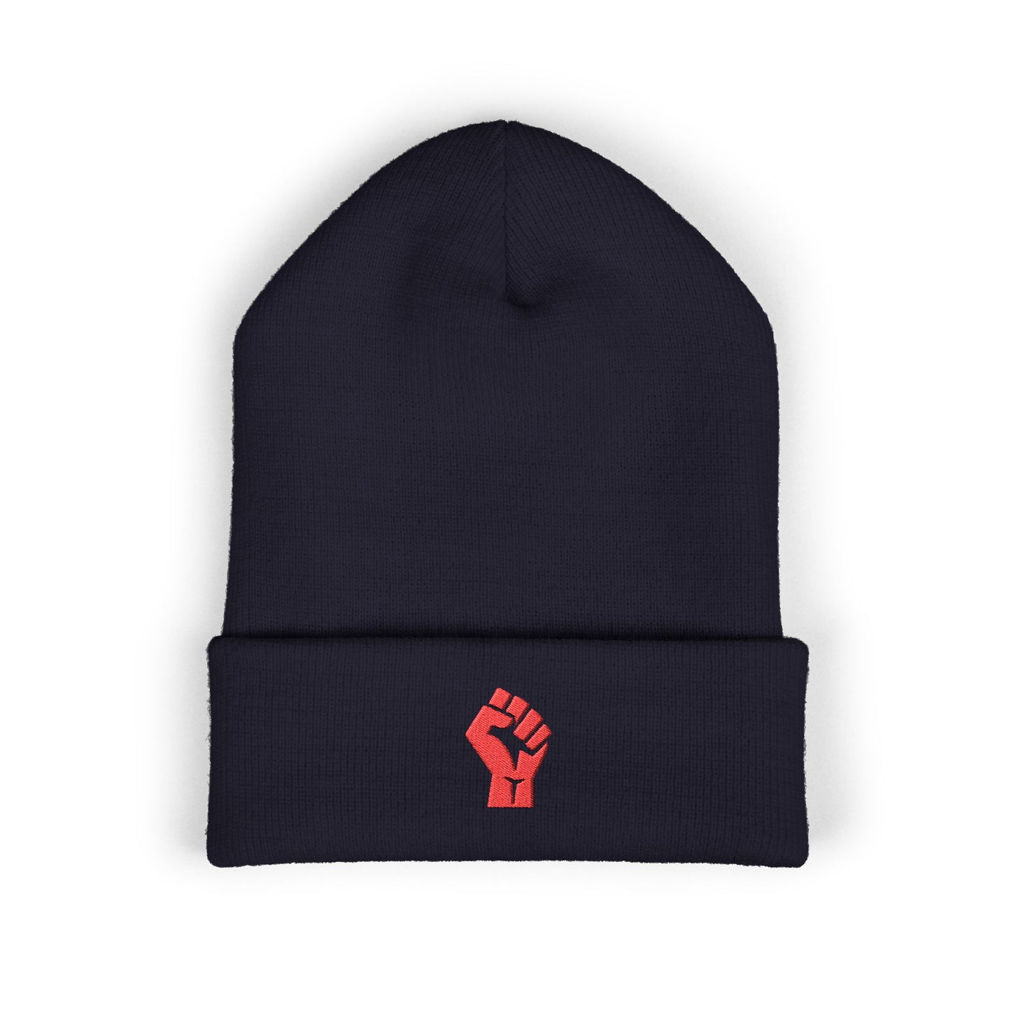 Socialist Embroidered Red Solidarity Fist Communist Leftist Beanie Hat