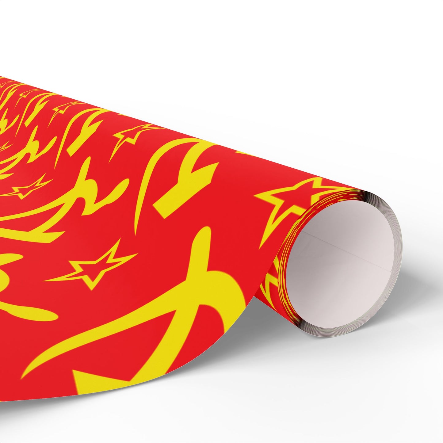 Leftist Hammer and Sickle Socialist Red and Yellow Communist Christmas and Birthday Wrapping Paper