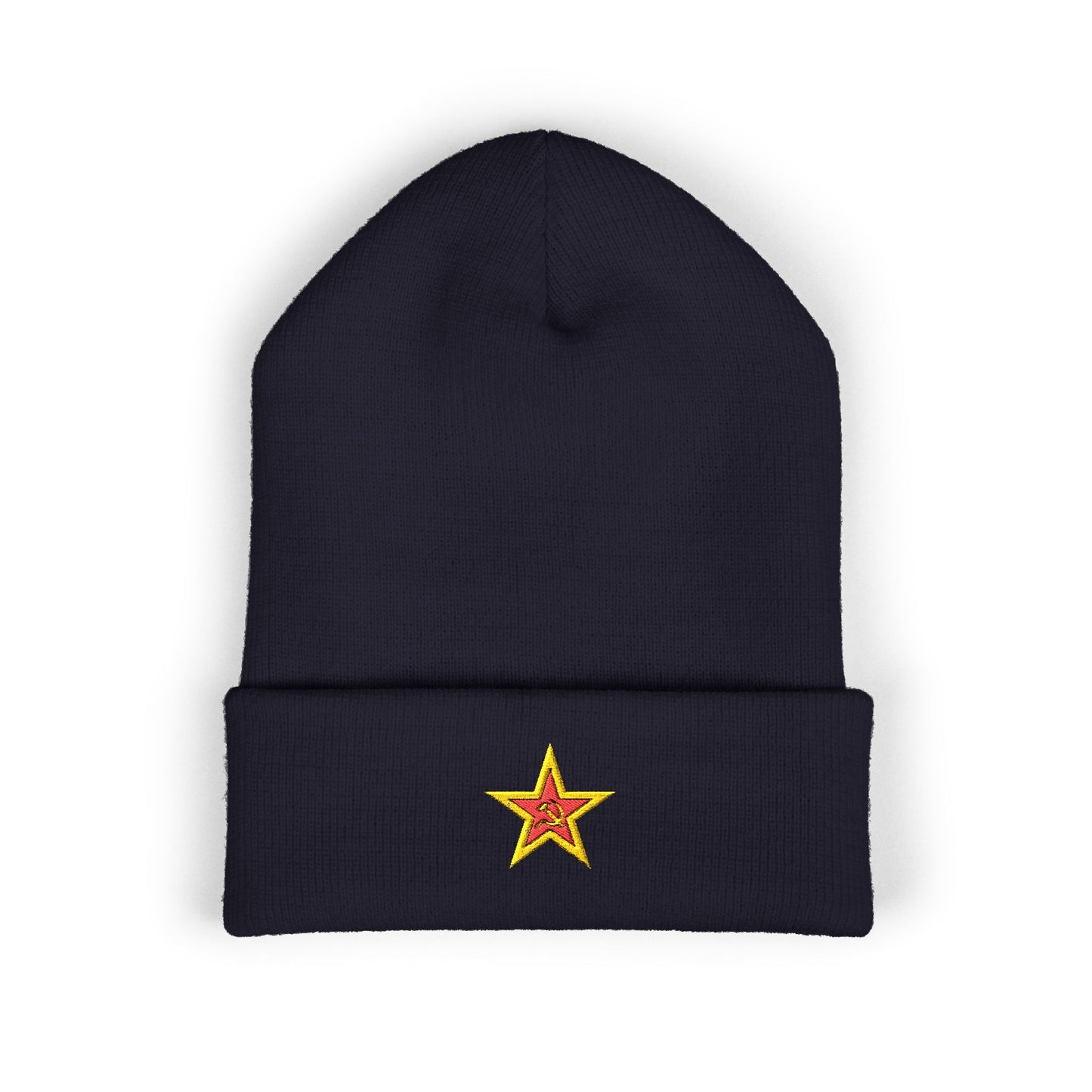 Socialist Embroidered Leftist Hammer and Sickle Red Star Communist Beanie Hat