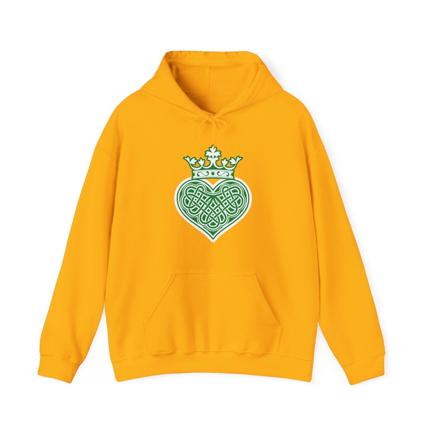 Celtic Irish Crowned Heart Claddagh Style Ireland Unisex Heavy Blend Hooded Sweatshirt