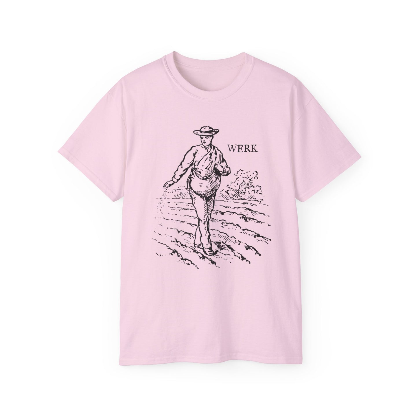 LGBTQ Plus Werk Vintage Farmer Sowing Seeds Gay Lesbian Queer Trans Unisex Ultra Cotton Tee