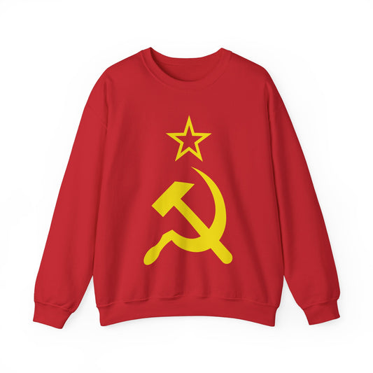 Socialist Hammer and Sickle Communist Leftist Unisex Crewneck Sweatshirt