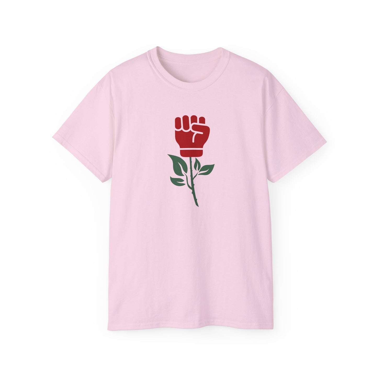 Socialist Rose Fist Leftist Solidarity Socialism Unisex Ultra Cotton Tee