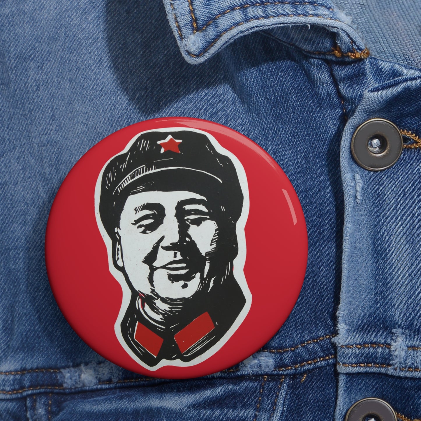 Chairman Mao Zedong Communist CCP China Pin Badge Button