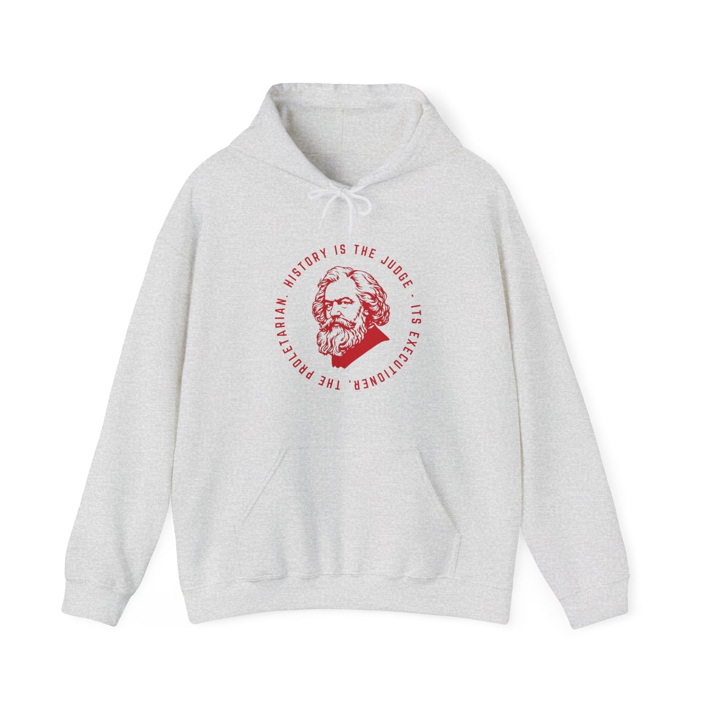 Leftist Karl Marx History is The Judge Quote Socialist Marxist Communist Unisex Heavy Blend™ Hooded Sweatshirt