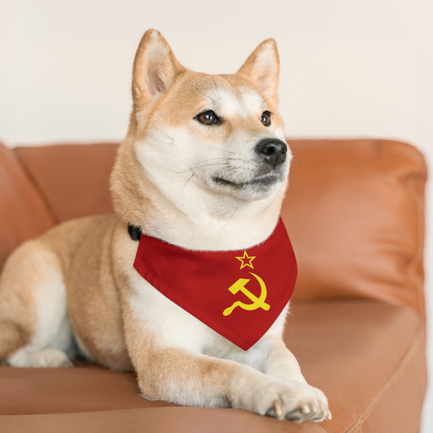 Communist Dog Hammer and Sickle Socialist Pet Bandana Collar