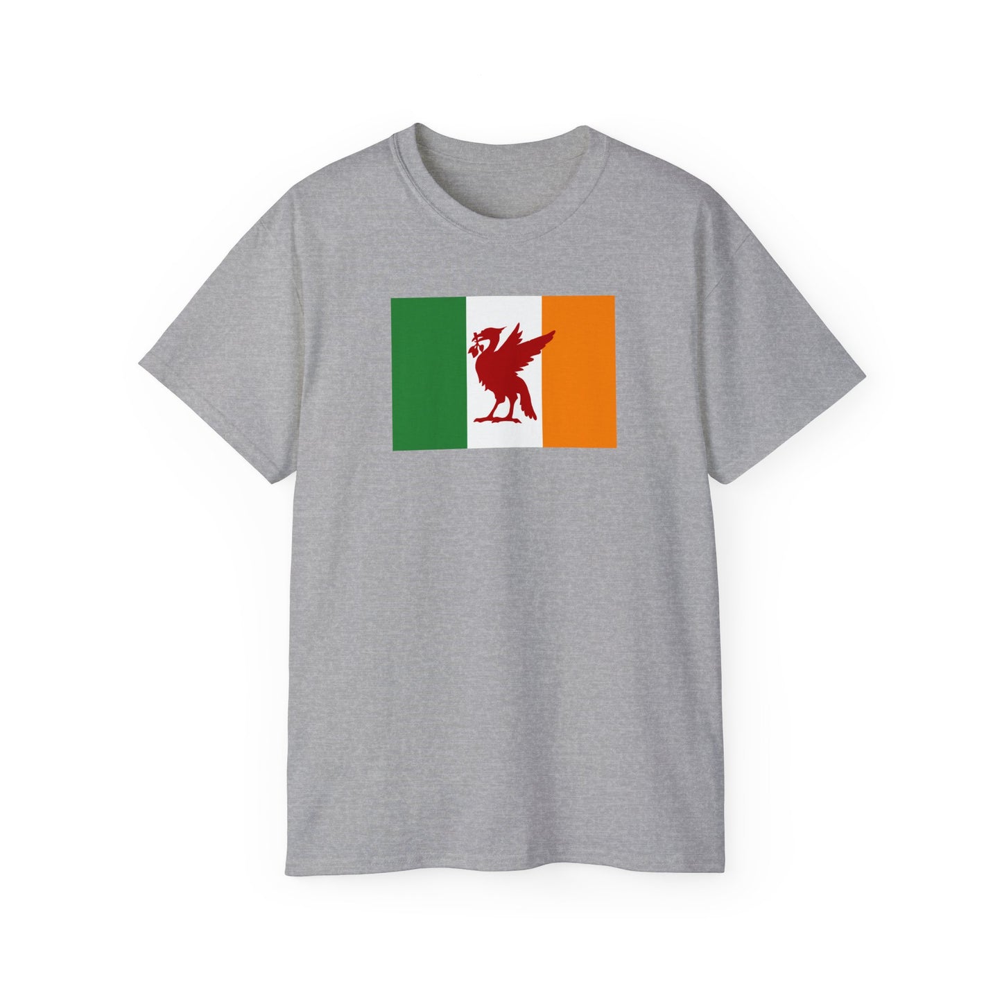 Irish Liverpool Liver Bird Scouse Irish Flag Tricolour Unisex Ultra Cotton Tee