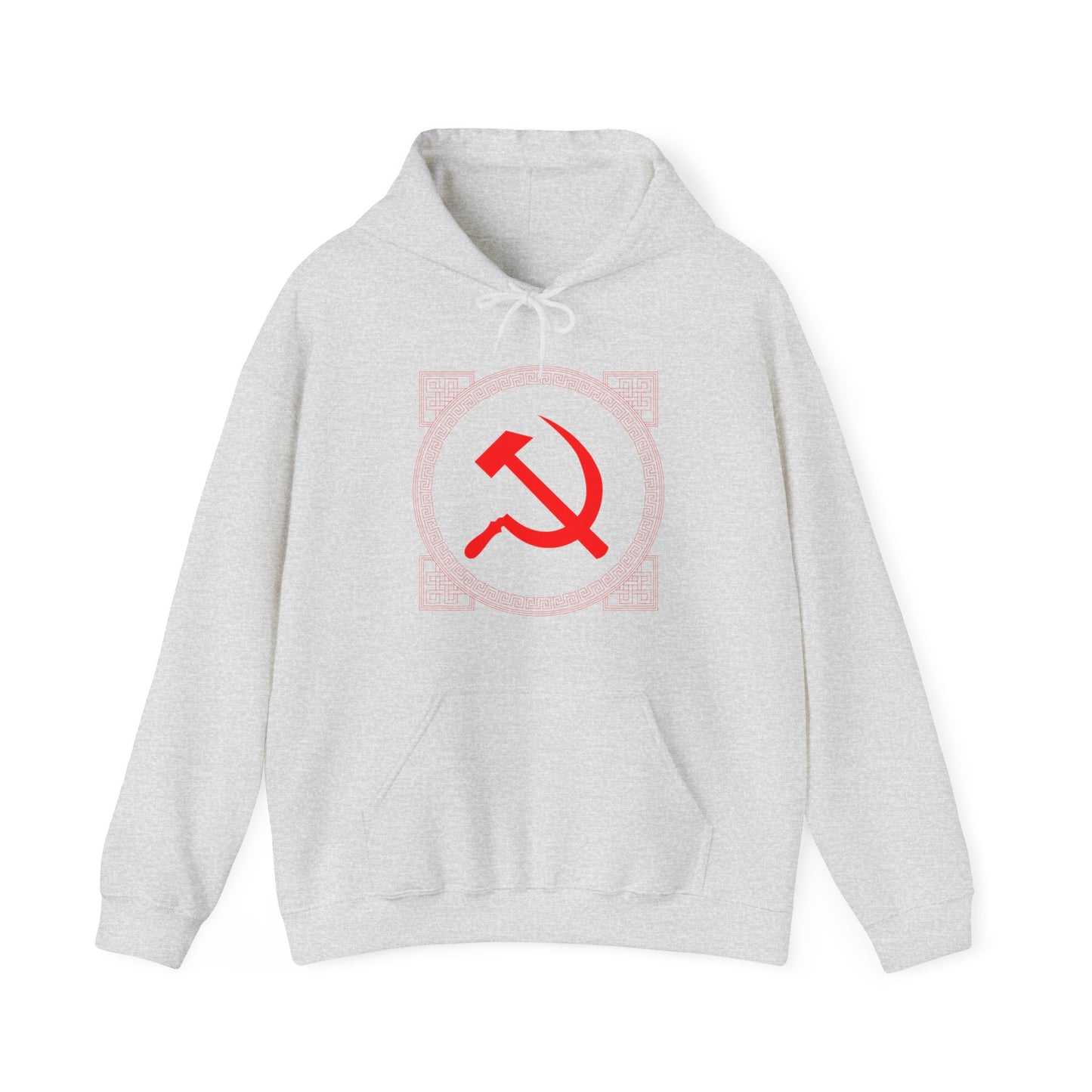 Communist Hammer and Sickle with Chinese East Asian Style Boarder Leftist Socialist Unisex Heavy Blend™ Hooded Sweatshirt