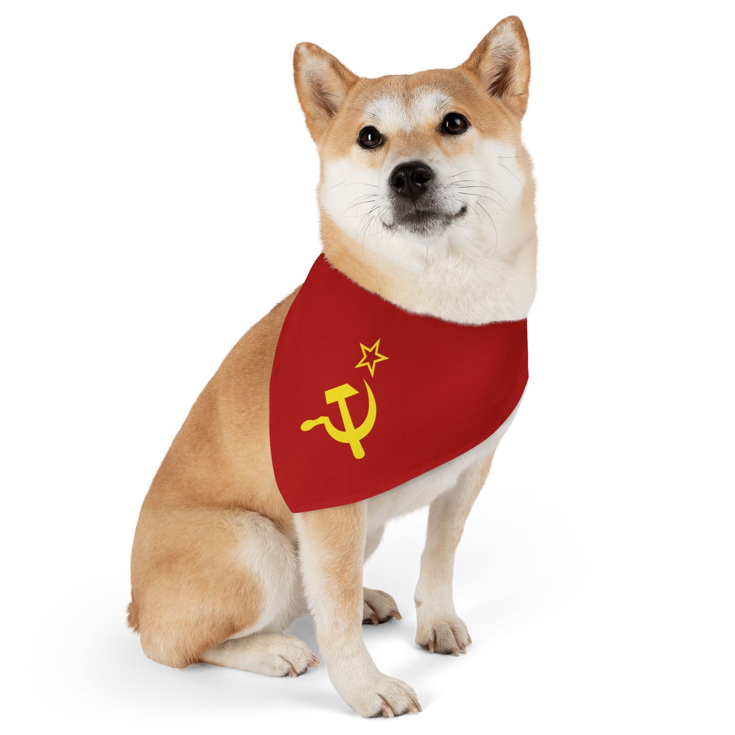 Communist Dog Hammer and Sickle Socialist Pet Bandana Collar