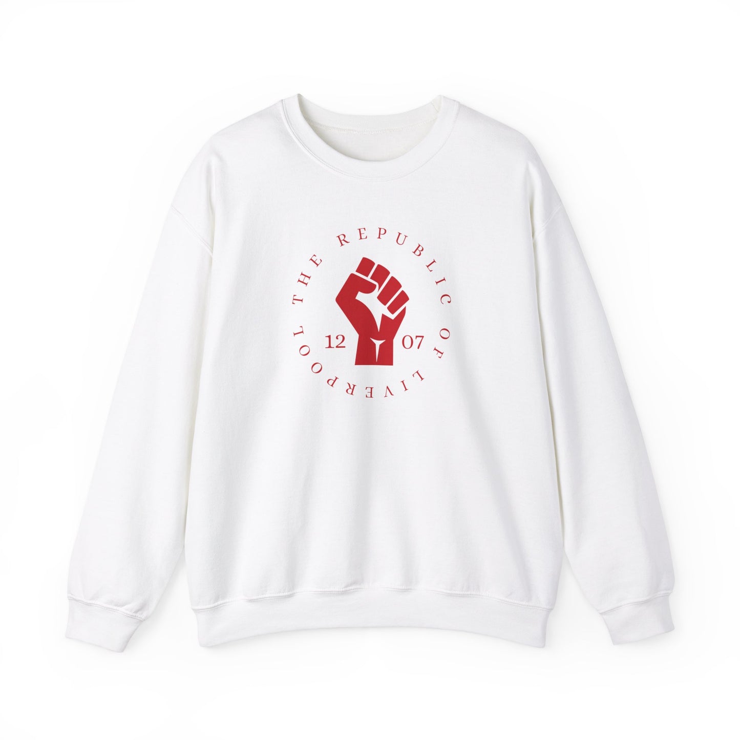 Scouse The Republic of Liverpool 1207 Fist Scouser Unisex Heavy Blend™ Crewneck Sweatshirt