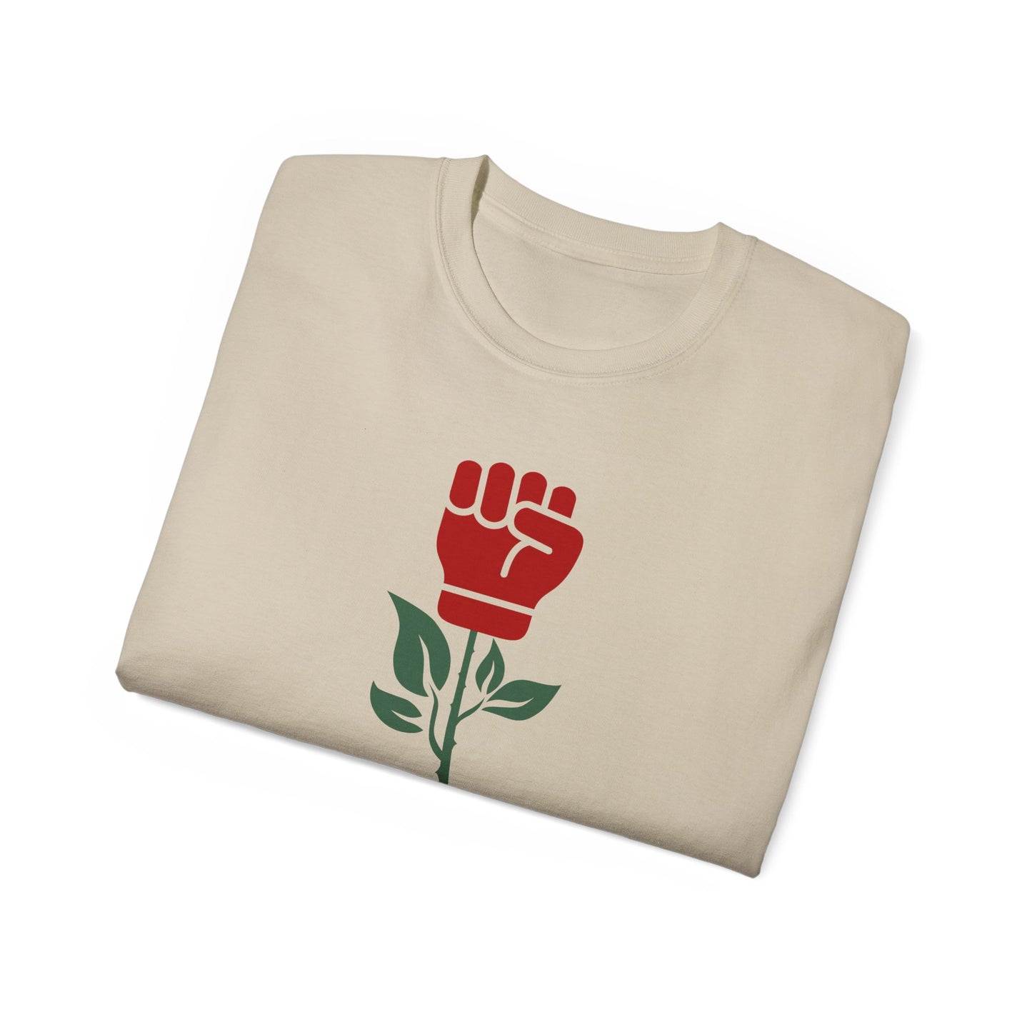 Socialist Rose Fist Leftist Solidarity Socialism Unisex Ultra Cotton Tee