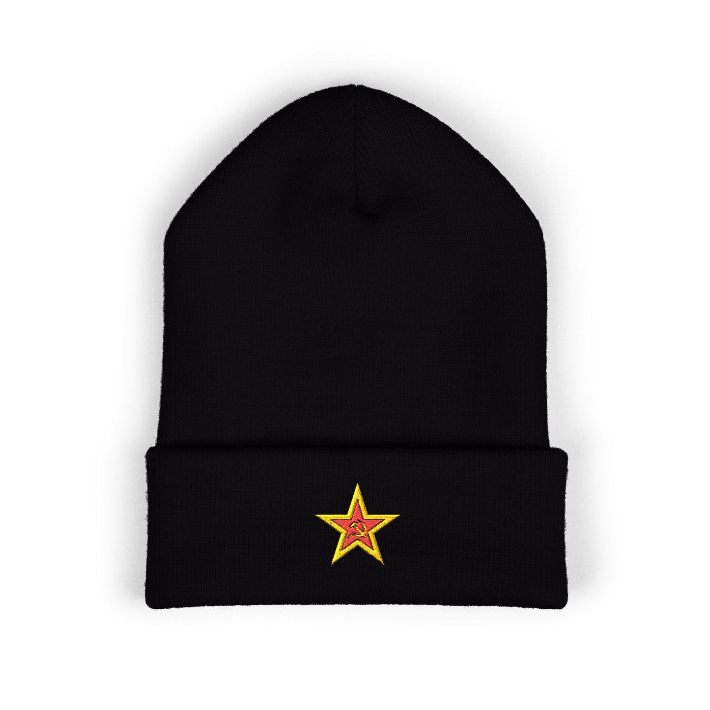 Socialist Embroidered Leftist Hammer and Sickle Red Star Communist Beanie Hat