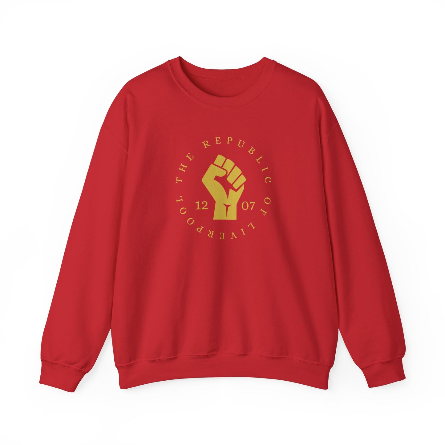 Scouse The Republic of Liverpool 1207 Fist Scouser Unisex Heavy Blend™ Crewneck Sweatshirt