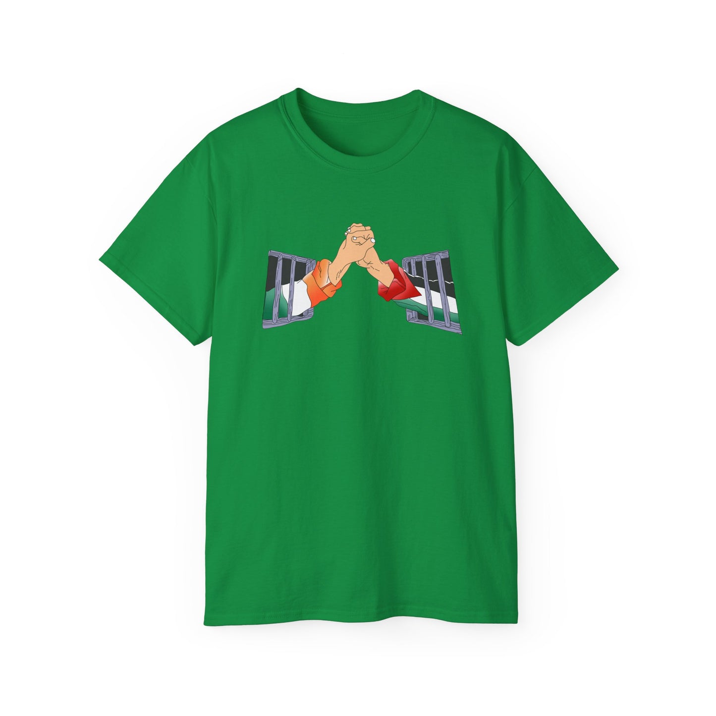 Irish and Palestinian Prisoners Solidarity United Ireland Free Palestine Unisex Ultra Cotton Tee