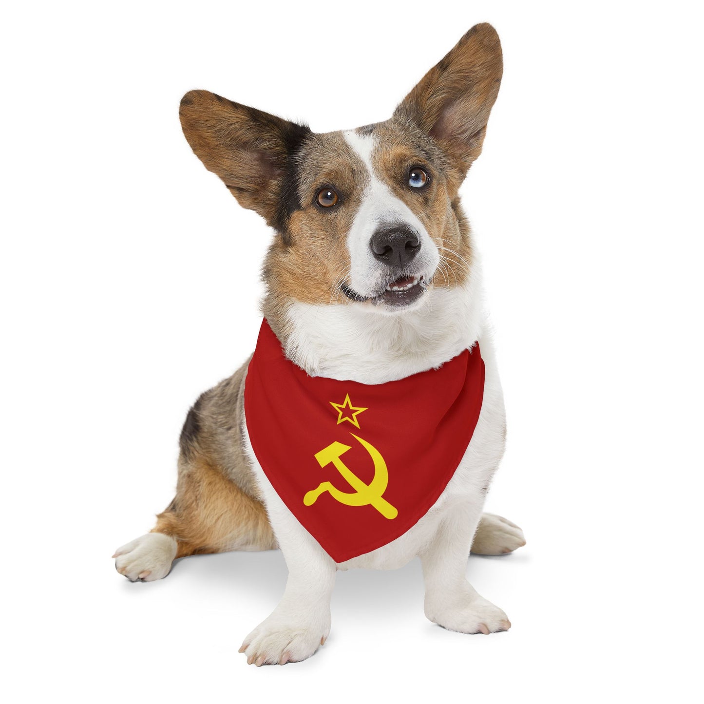 Communist Dog Hammer and Sickle Socialist Pet Bandana Collar