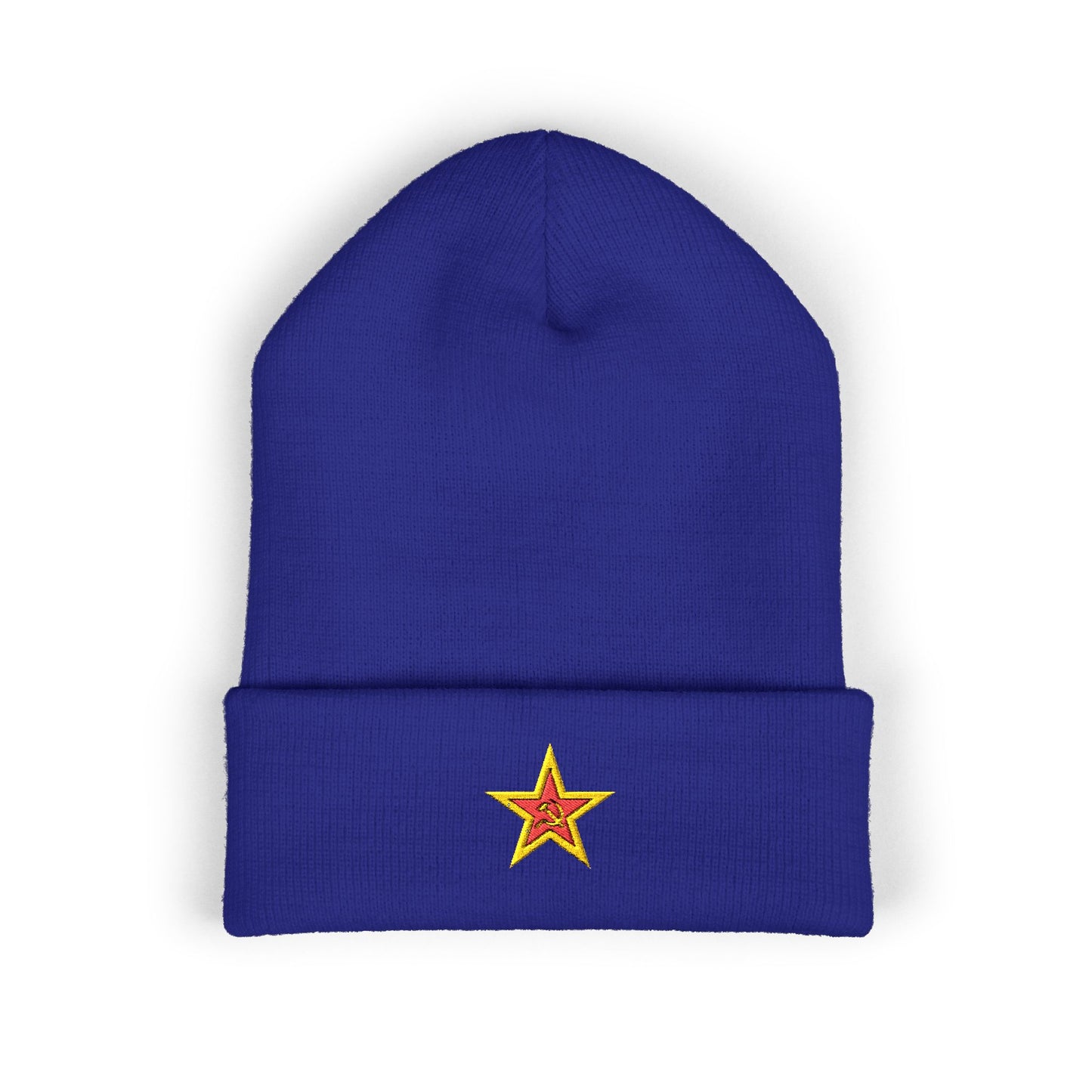 Socialist Embroidered Leftist Hammer and Sickle Red Star Communist Beanie Hat
