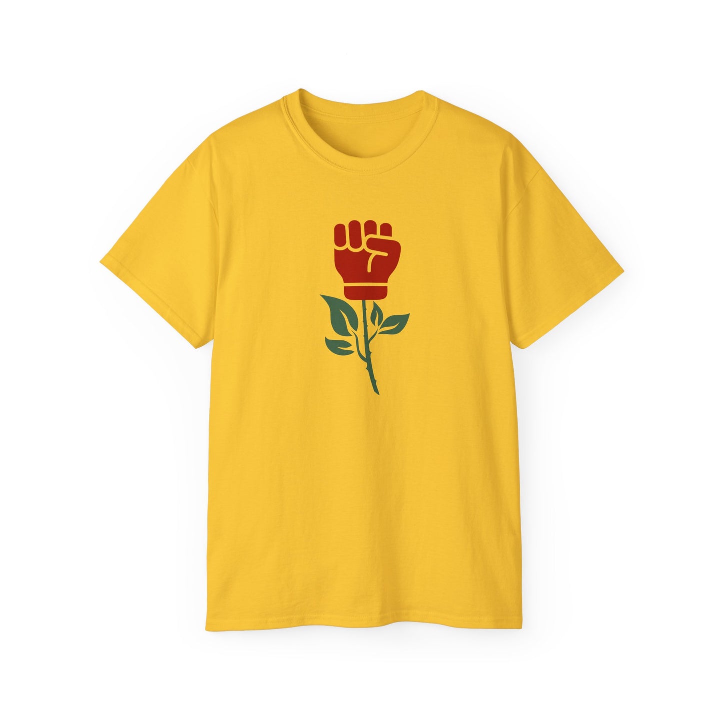 Socialist Rose Fist Leftist Solidarity Socialism Unisex Ultra Cotton Tee