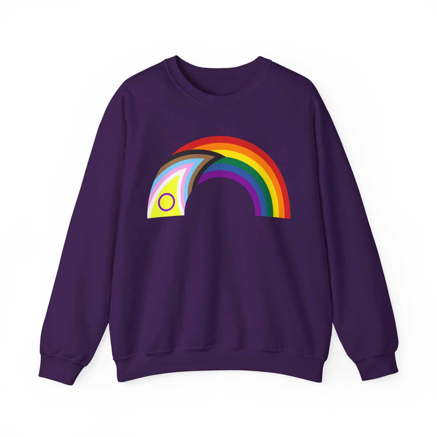 LGBTQ Plus Rainbow Flag Arch Rainbow Gay Queer Lesbian Trans Unisex Heavy Blend™ Crewneck Sweatshirt