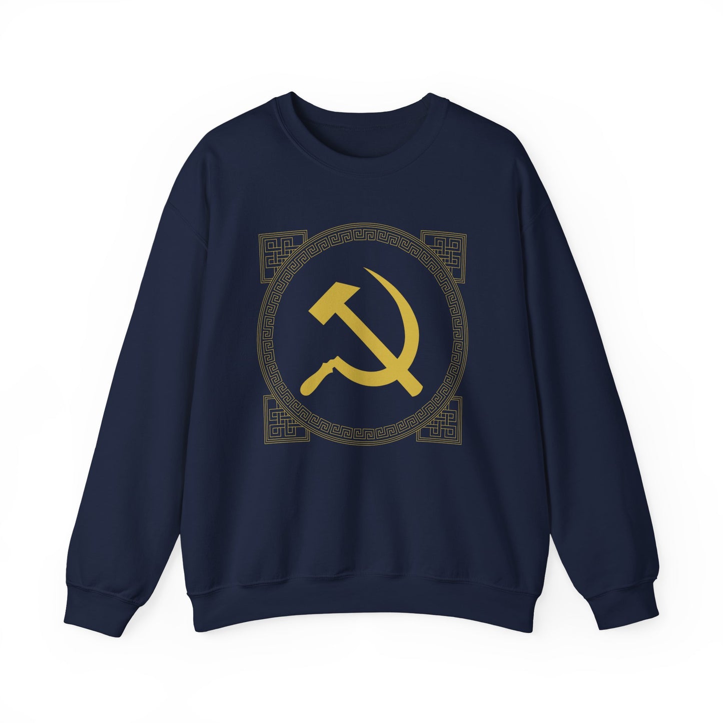 Communist Hammer and Sickle with Chinese East Asian Style Boarder Leftist Socialist Unisex Heavy Blend™ Crewneck Sweatshirt