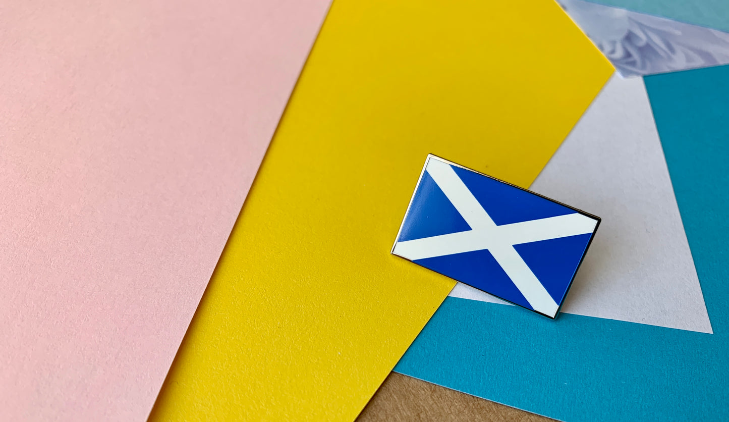 Scottish Saltire Scotland Flag Enamel Pin Badge