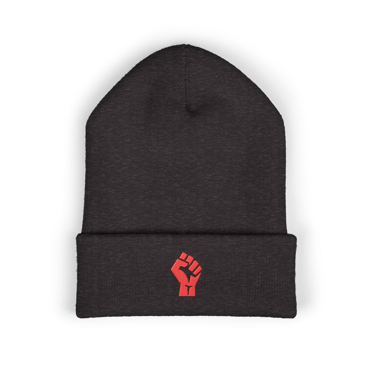 Socialist Embroidered Red Solidarity Fist Communist Leftist Beanie Hat