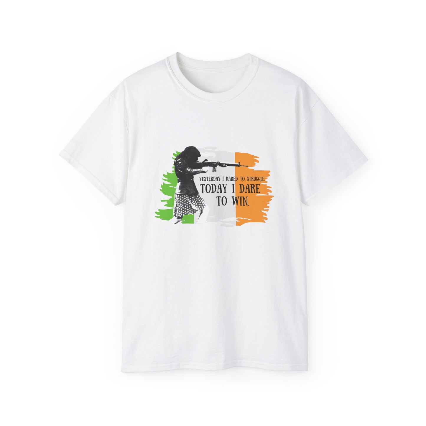 Woman Solider Bernadette Devlin Quote IRA Irish Republican International Woman's Day Unisex Ultra Cotton Tee