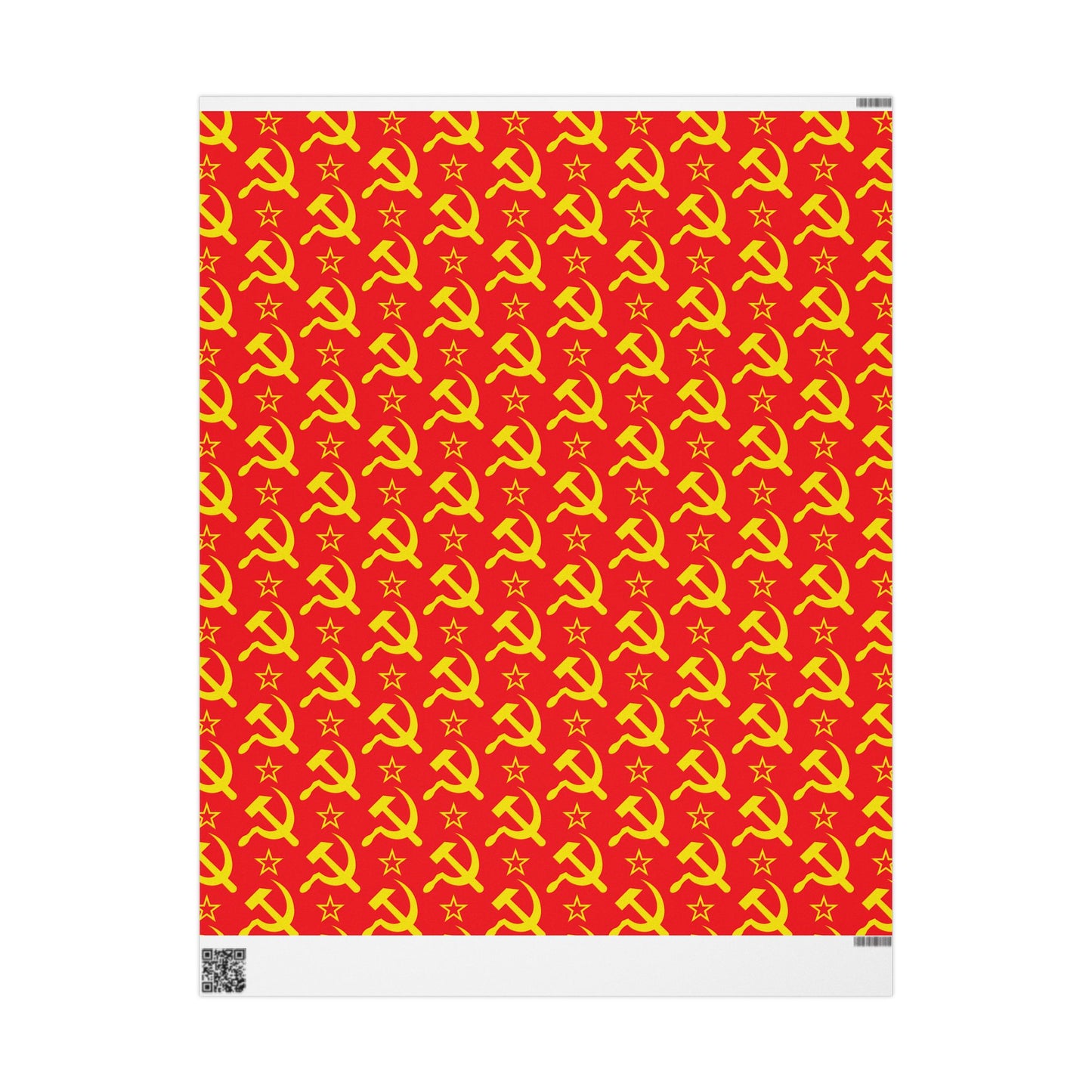 Leftist Hammer and Sickle Socialist Red and Yellow Communist Christmas and Birthday Wrapping Paper