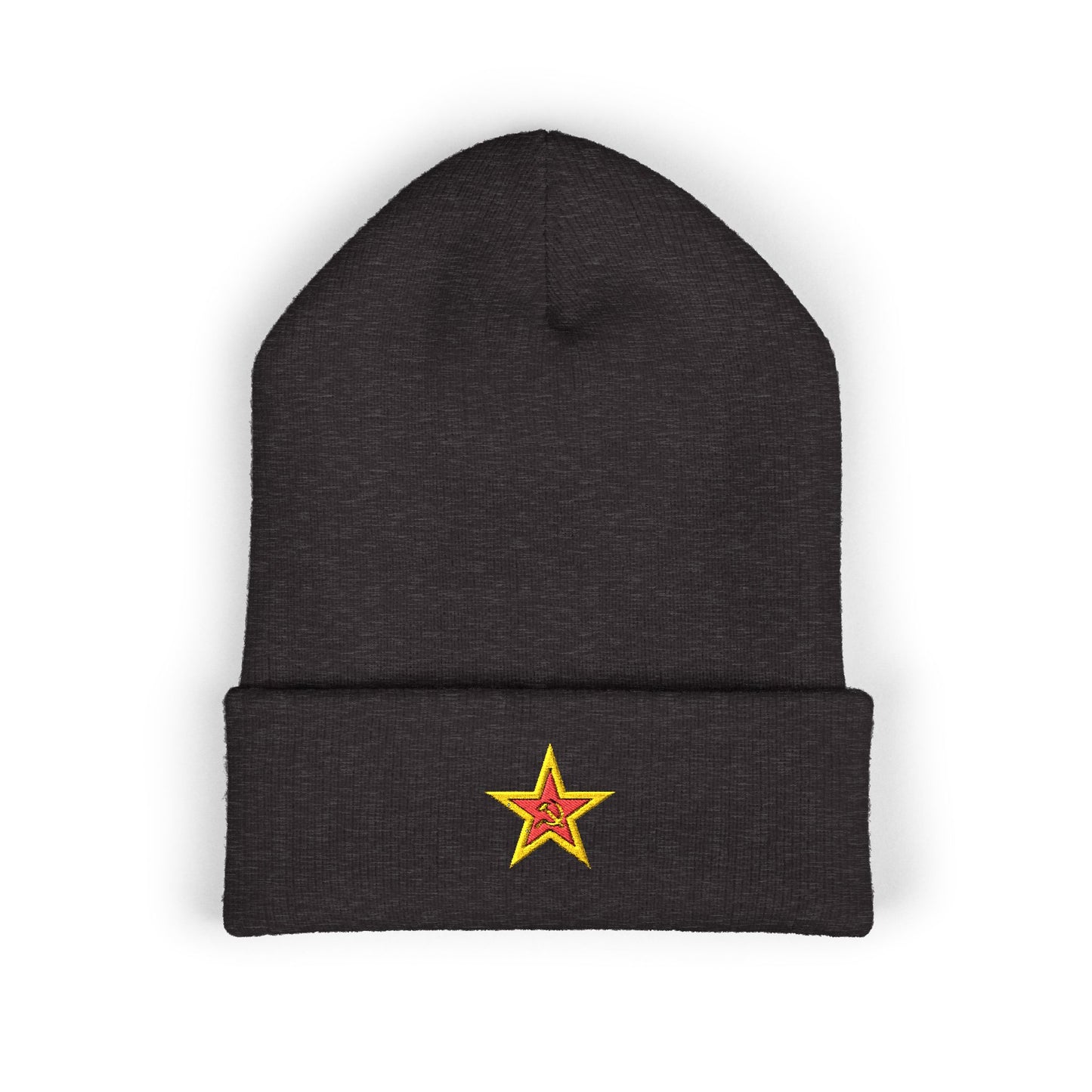 Socialist Embroidered Leftist Hammer and Sickle Red Star Communist Beanie Hat
