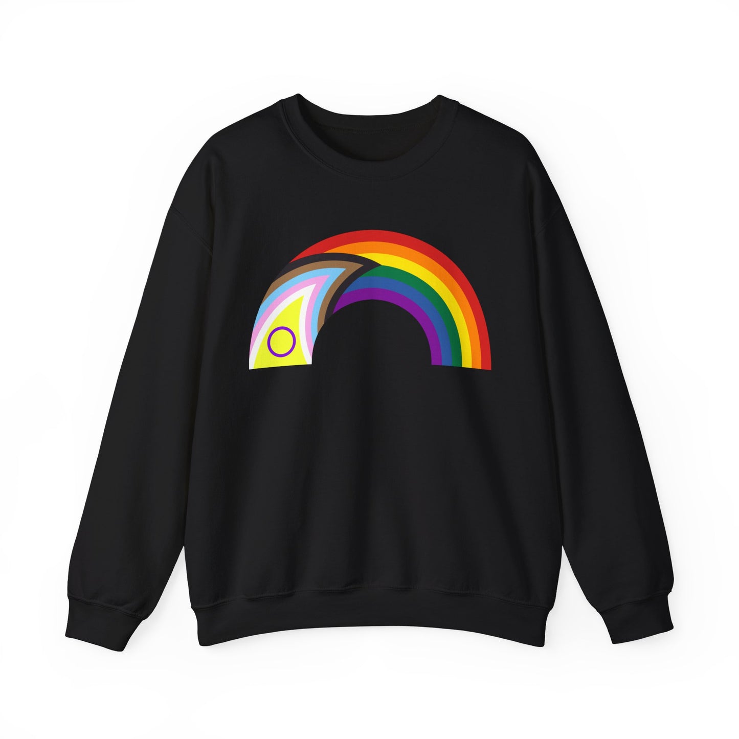 LGBTQ Plus Rainbow Flag Arch Rainbow Gay Queer Lesbian Trans Unisex Heavy Blend™ Crewneck Sweatshirt