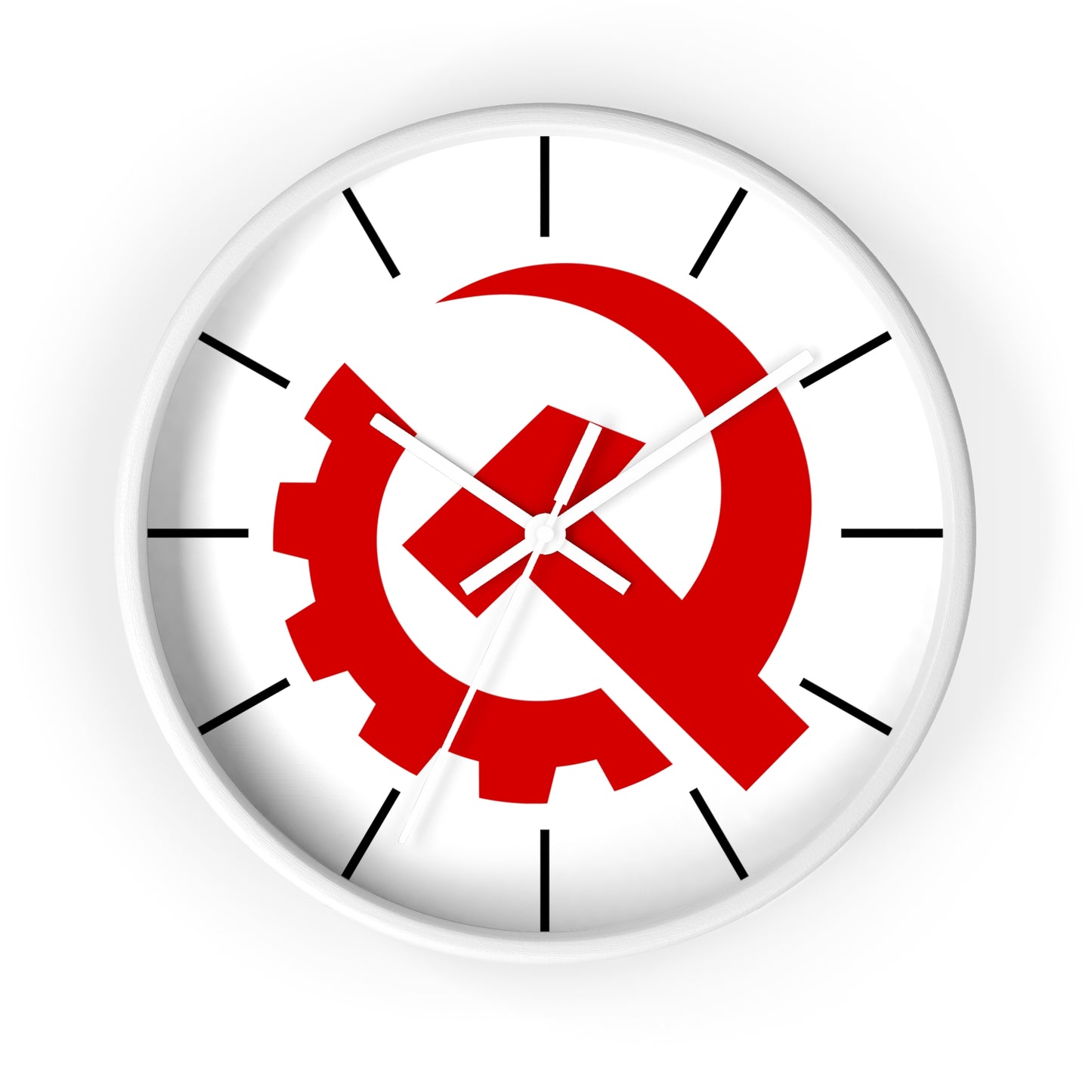 USSR Soviet Industrial Style Hammer and Sickle Socialist Communist Wall Clock