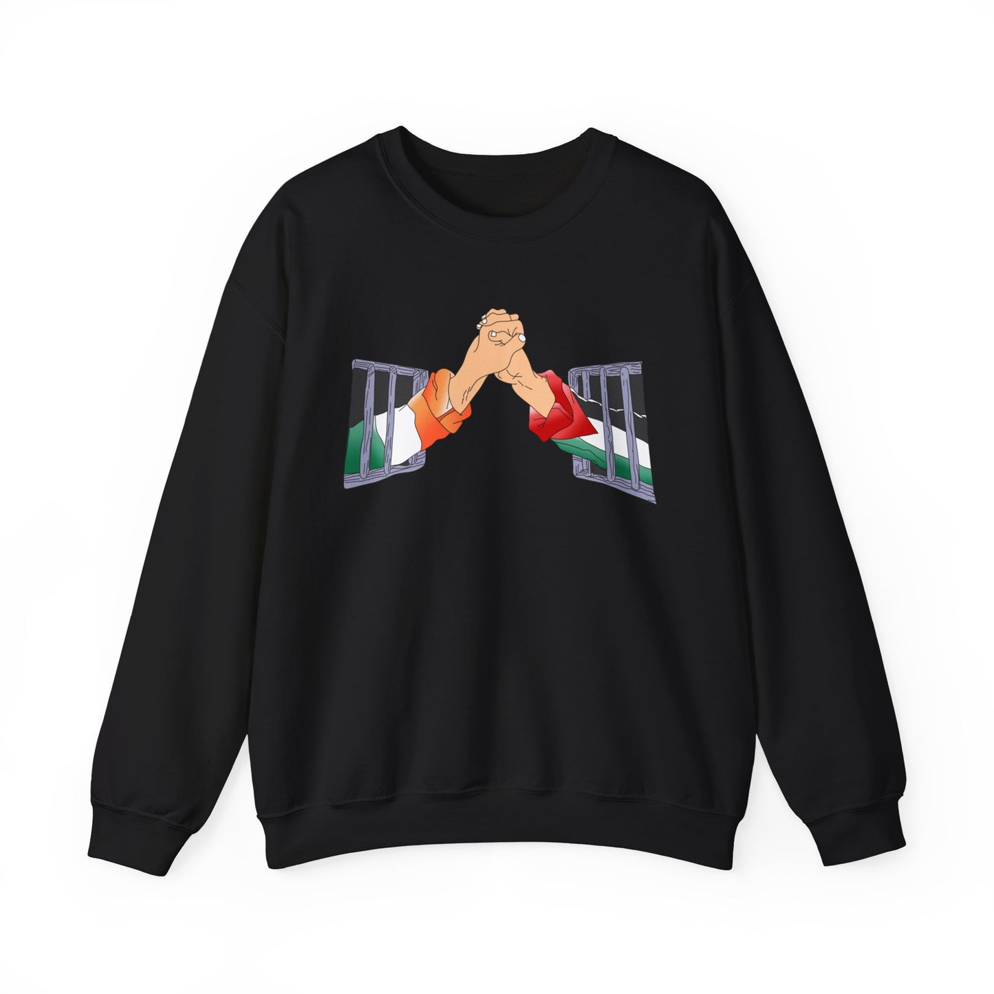 Irish and Palestinian Prisoners Solidarity United Ireland Free Palestine Unisex Heavy Blend™ Crewneck Sweatshirt