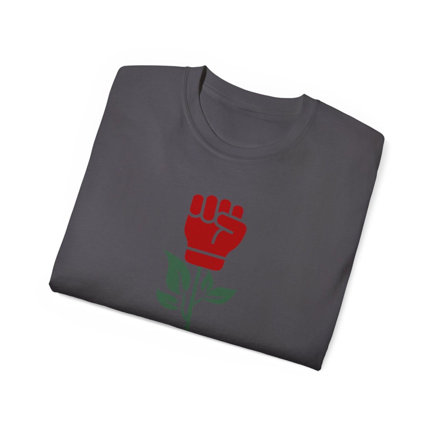 Socialist Rose Fist Leftist Solidarity Socialism Unisex Ultra Cotton Tee