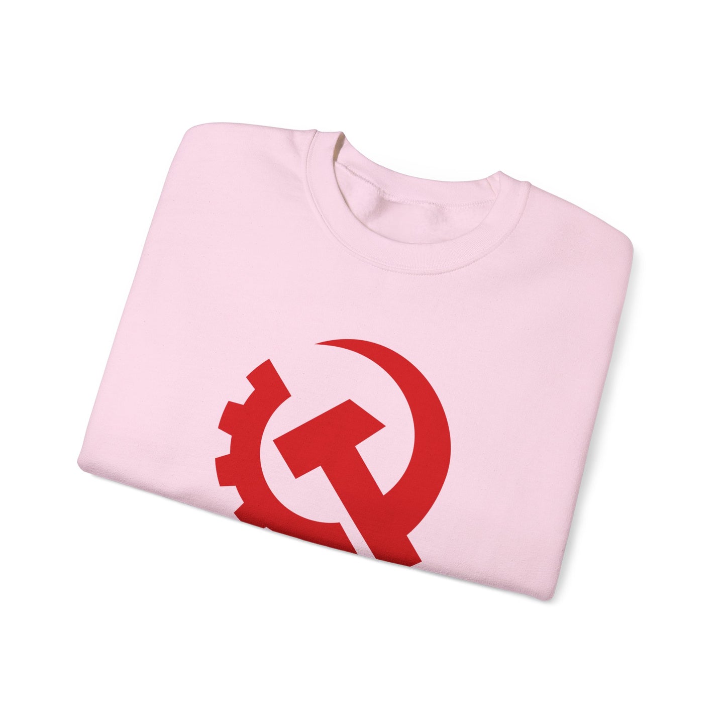 Communist Red Hammer & Sickle Gear Emblem Socialist Leftist Crewneck Sweatshirt
