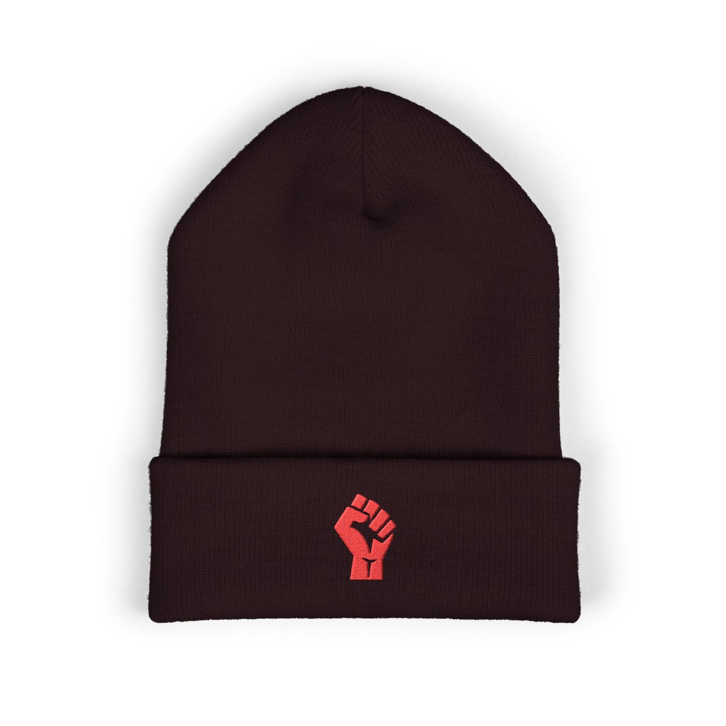 Socialist Embroidered Red Solidarity Fist Communist Leftist Beanie Hat