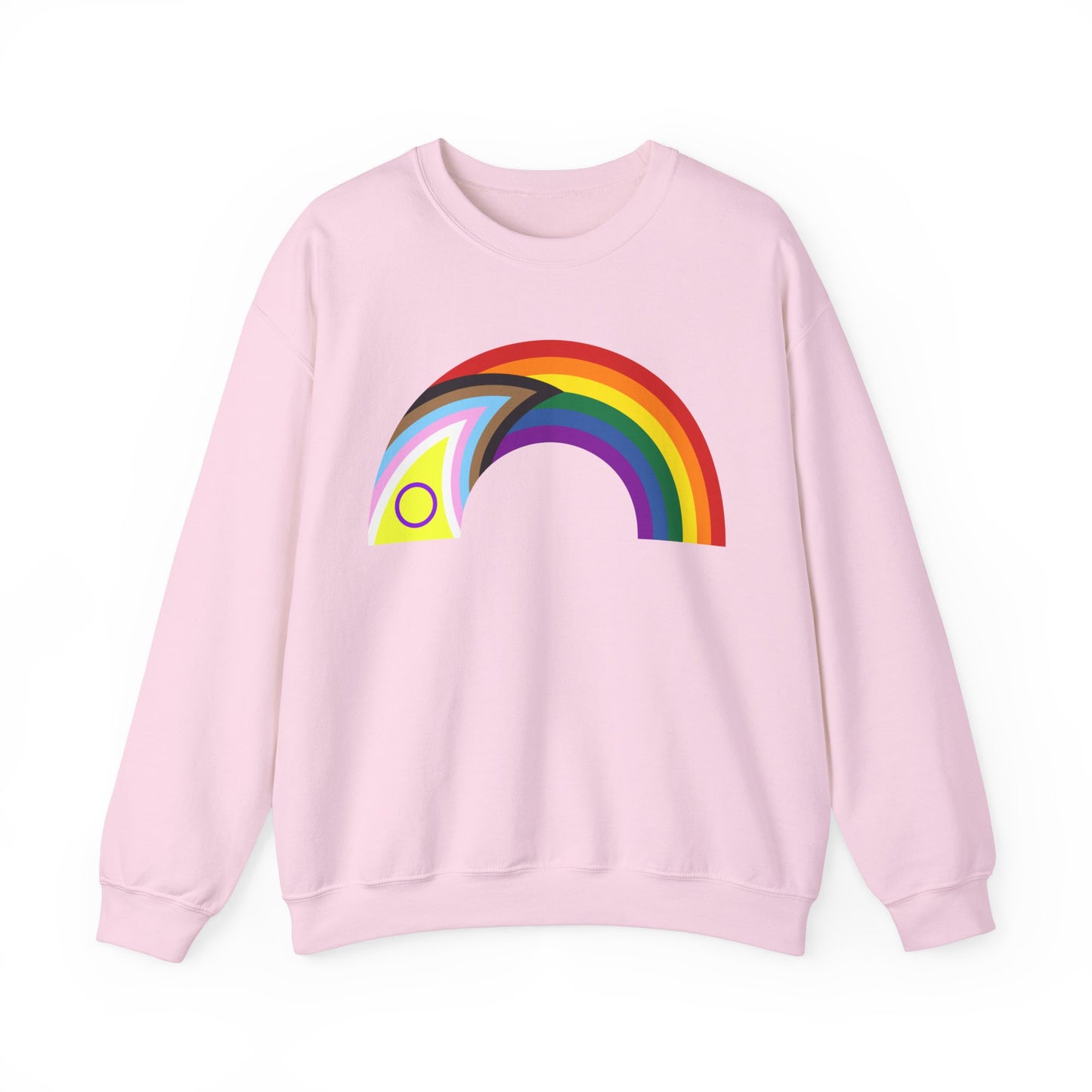 LGBTQ Plus Rainbow Flag Arch Rainbow Gay Queer Lesbian Trans Unisex Heavy Blend™ Crewneck Sweatshirt