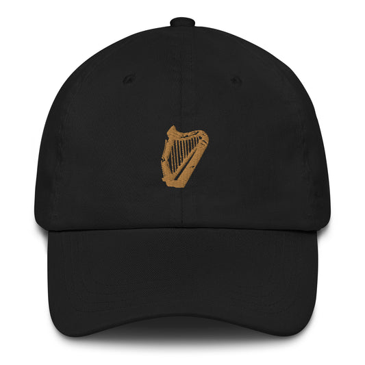 Irish Golden Embroidered Harp Ireland St Patrick's Day Erin go Bragh Baseball Cap